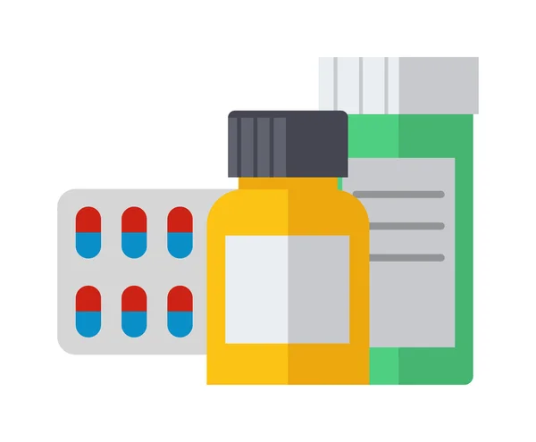 Pills isolated vector illustration. — Stock Vector