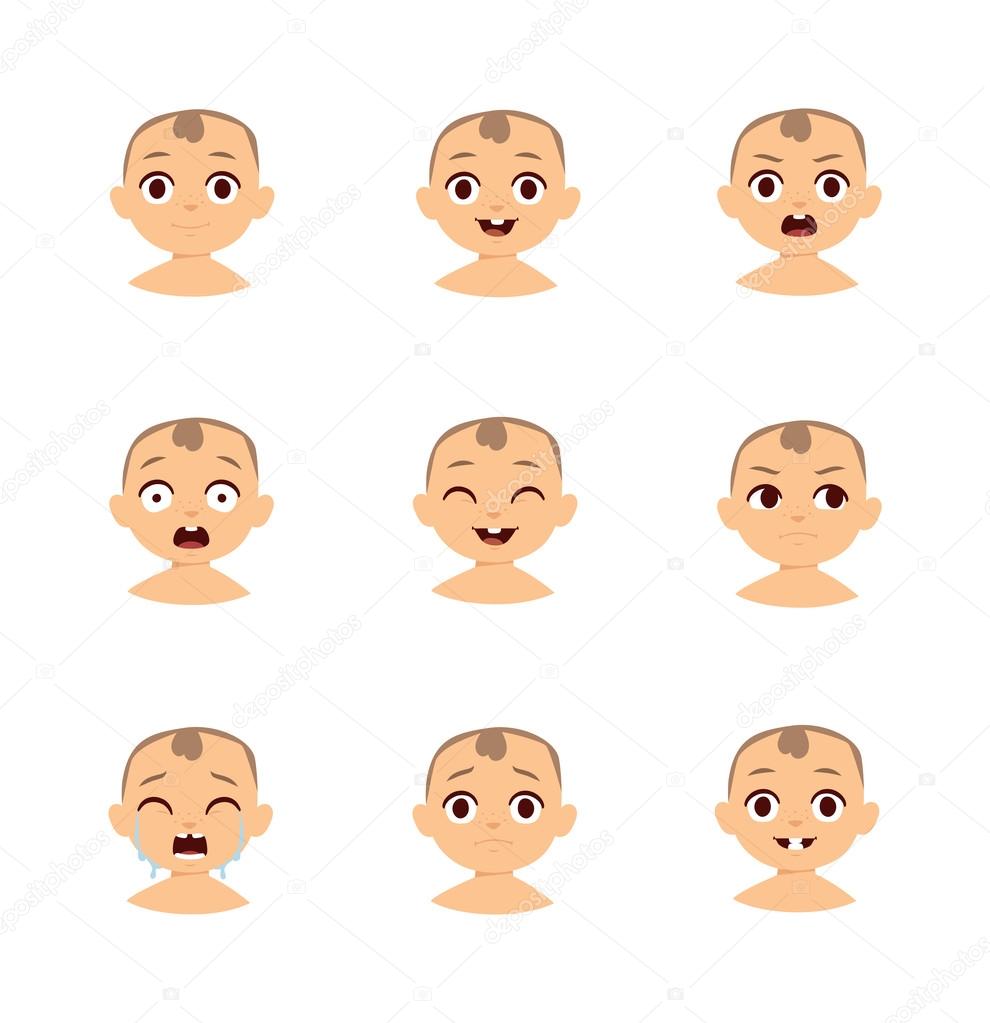 Baby Emoticons And Kid Emoji Vector Set Stock Vector Image By C Adekvat