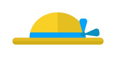 Yellow hat vector illustration.
