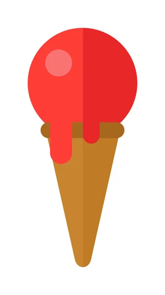 Palle di gelato in tazza cartone animato vettore cibo illustrazione . — Vettoriale Stock