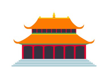 Güzel çin seyahat simgeleri Çin tapınak vektör.