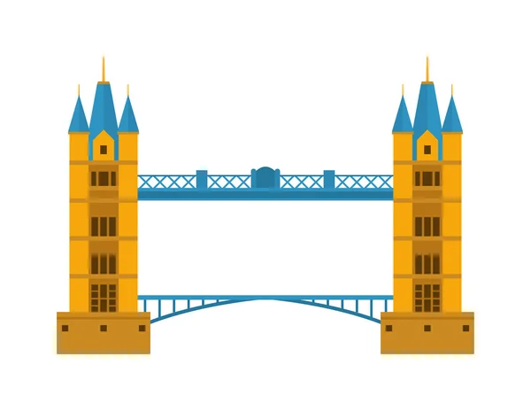 River Bridge vector illustratie. — Stockvector