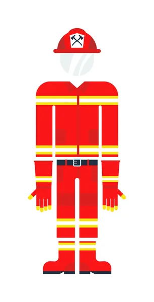 Firefighter costume vector illustration. — Stock Vector