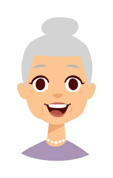 Söt Granny vektor illustration. — Stock vektor