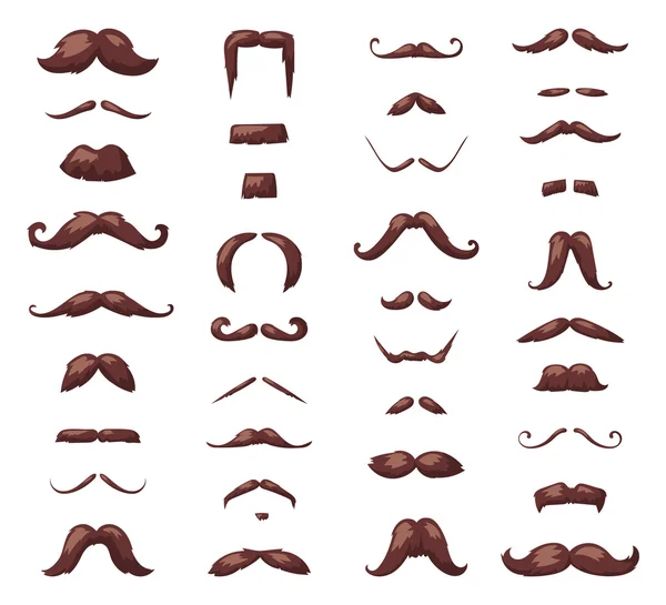 Huge set of vector mustache. — Stock Vector