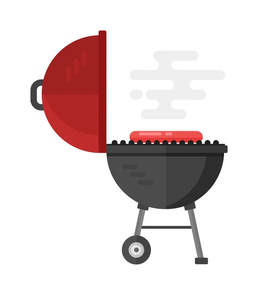 Bouilloire barbecue grill vecteur illustration . — Image vectorielle