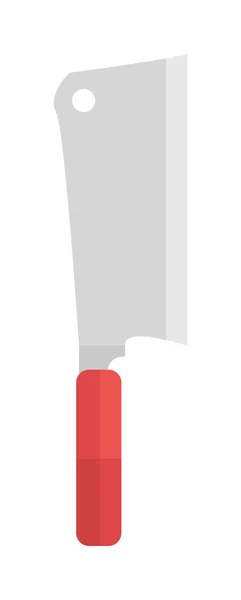 Кухонний розмотувач ножа сокири з ручкою з гострим лезом готуємо плаский вектор . — стоковий вектор