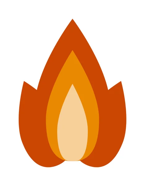 Illustration vectorielle de flamme de feu. — Image vectorielle