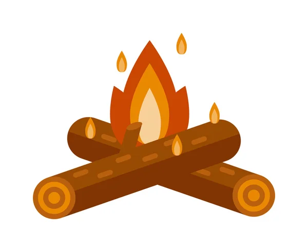 Bonfire isolated vector illustration. — Stock Vector