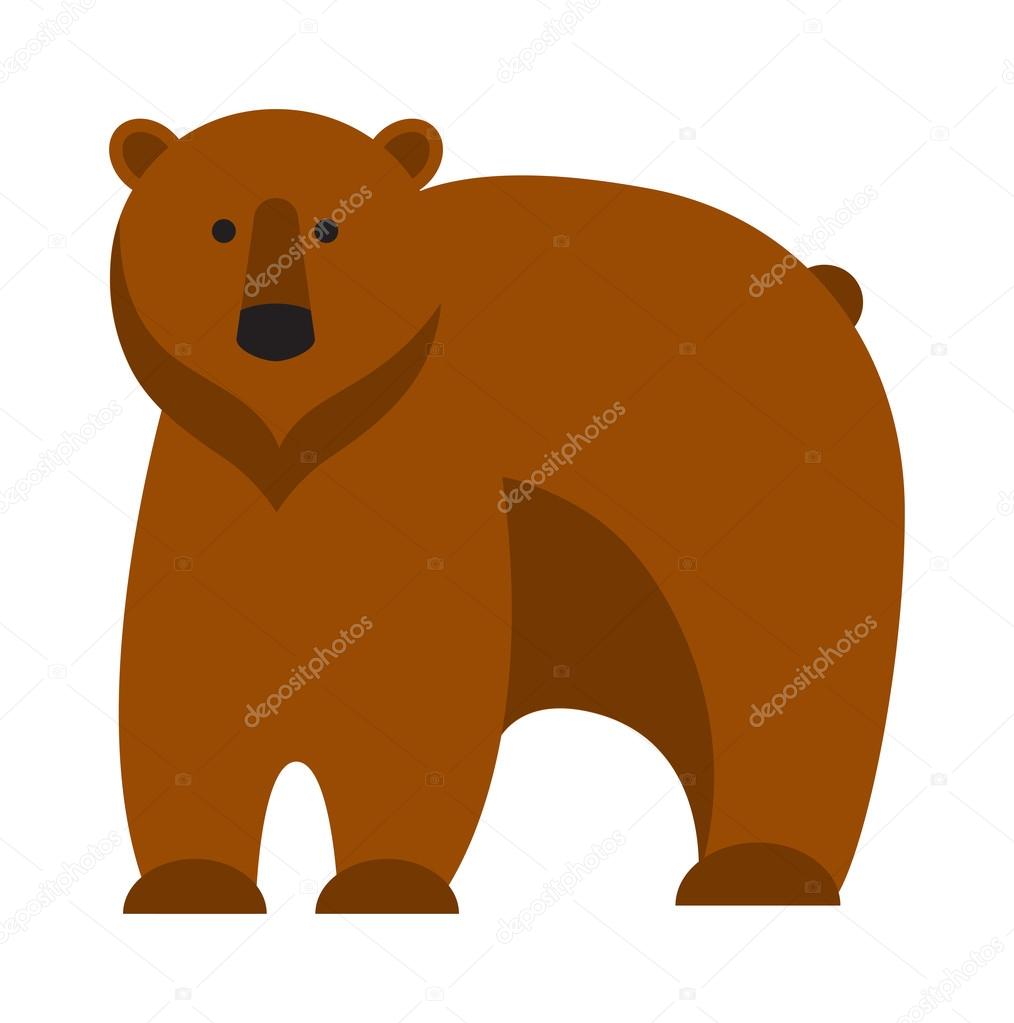 Feliz Bebê Marrom Urso Desenho Animado Sentado Royalty Free SVG