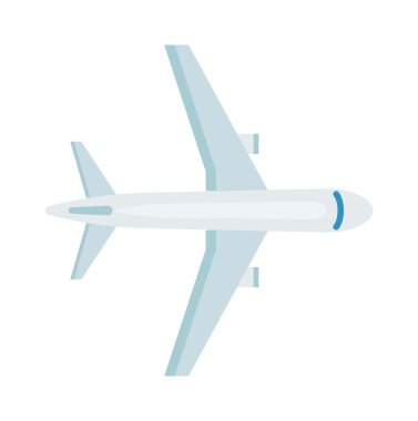 Düzlem üst görünüm vektör illüstrasyon.