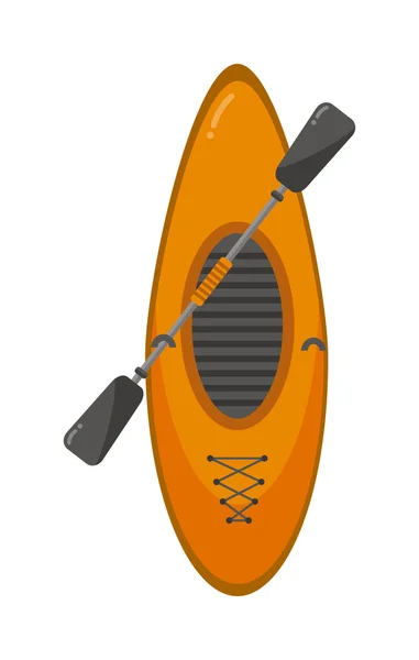 Kayak barco vector ilustración . — Vector de stock