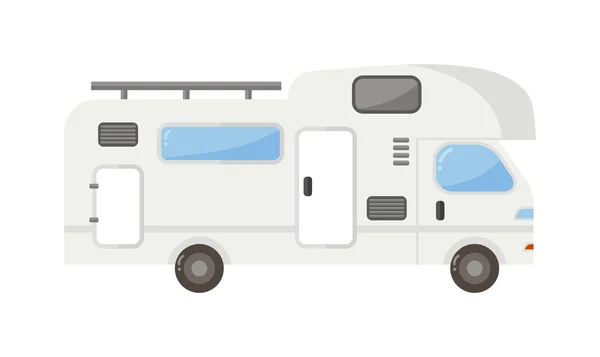 Travel trailer truck car vector illustration. — Stock Vector
