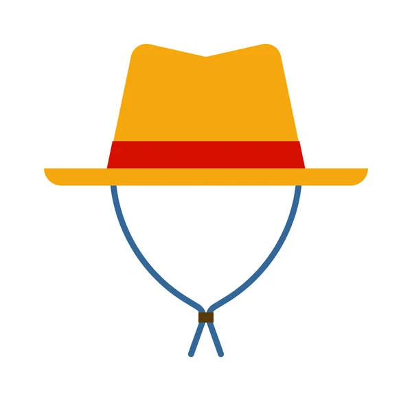Sombrero de cuero del sheriff vaquero — Vector de stock