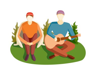 Guitar song vector illustration.