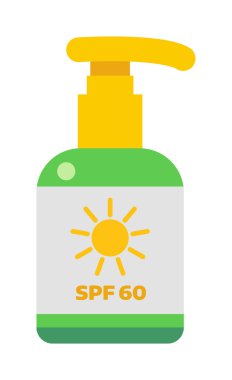 Güneş kremi vektör illüstrasyon.
