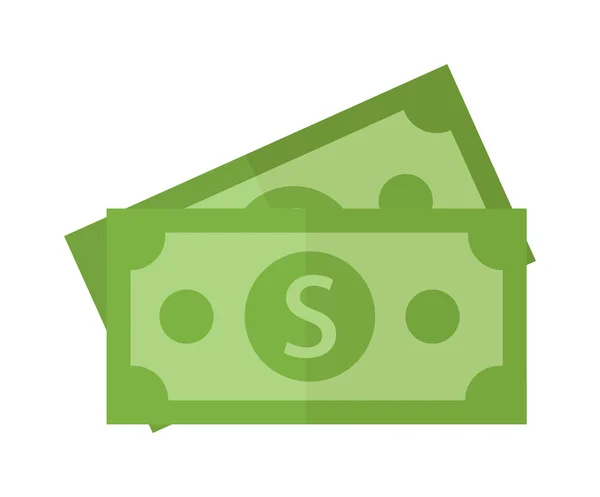 Papier dollar stapel vectorillustratie. — Stockvector