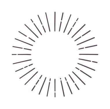 Soyut patlama ışınları güneş çizgileri illüstrasyon.