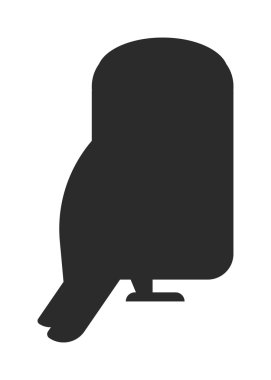 Kuş siyah siluet vektör çizim.