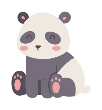 Panda vektör illüstrasyonu.