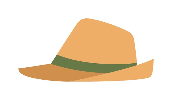 Chapéu de couro xerife Cowboy — Vetor de Stock