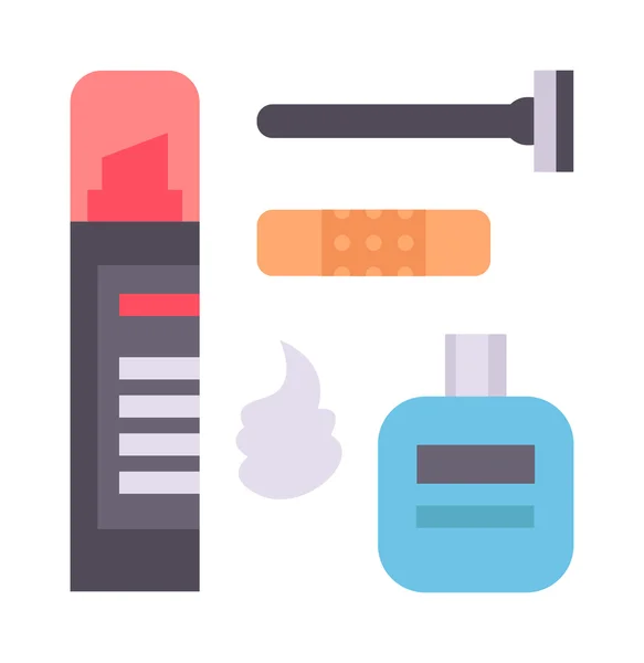 Shaving icons vector set. — Stock Vector