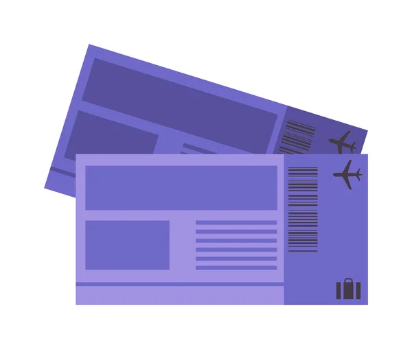 Vector illustration plane tickets. — Stock Vector