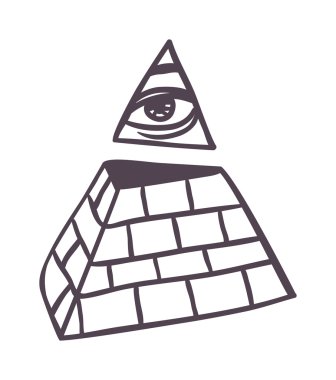Pyramide vektör çizim.