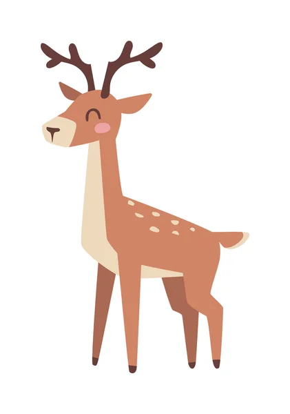 Cartoon deer vector illustration. — Stock Vector