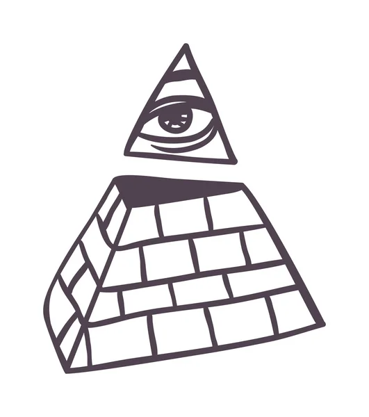 Pyramide vektor illustration. — Stock vektor