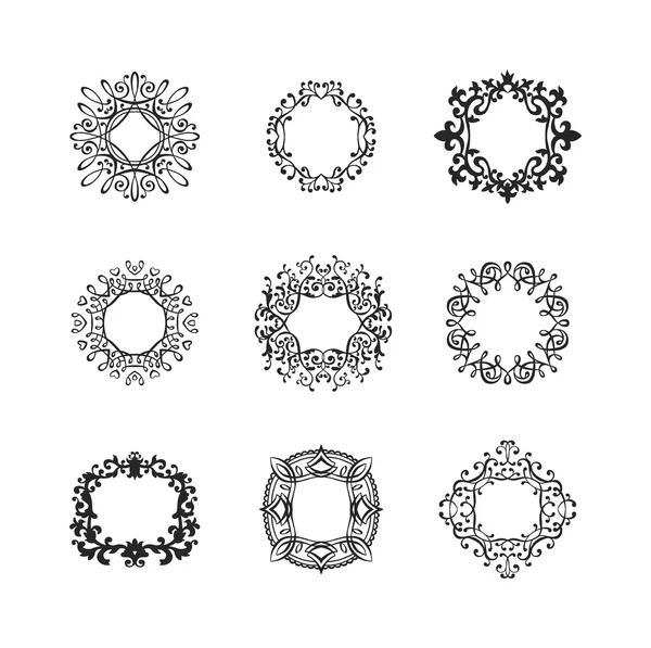 Vintage frames vector set. — Stock Vector