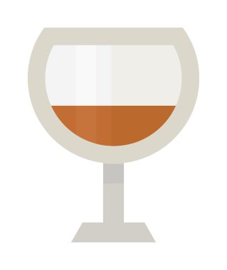 Bir bardak şarap vektörü illüstrasyonu.