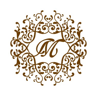 Luxury monogram template vector