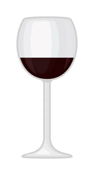 Glas av vin vektor illustration. — Stock vektor