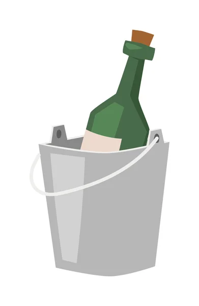 Champagne bucket vector illustration. — Wektor stockowy