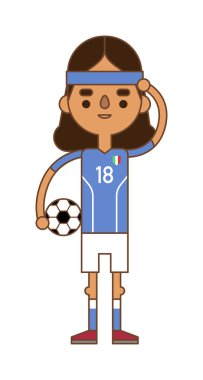 Argentine soccer player vector illustration.