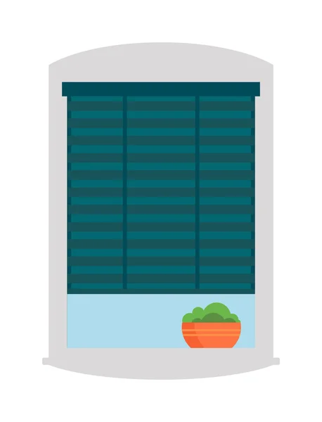 Casa ventana vector aislado sobre fondo blanco — Vector de stock