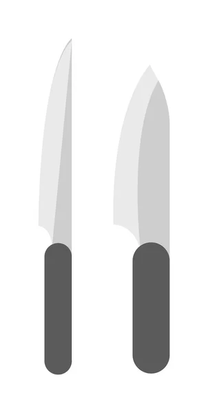 Cuchillo de cocina cleaver vector plano . — Vector de stock