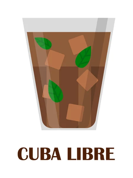 Cuba Libre vektoros illusztráció. — Stock Vector