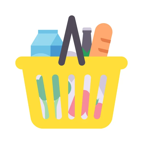 Shop product basket vector illustration. — Διανυσματικό Αρχείο