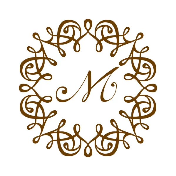 M logo badge vector illustration. — Stockový vektor