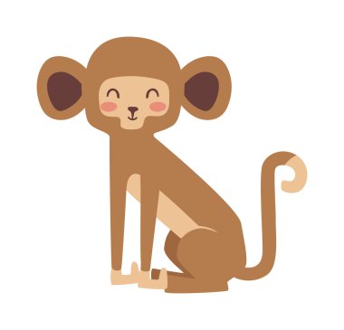 Monkey vector illustration clipart