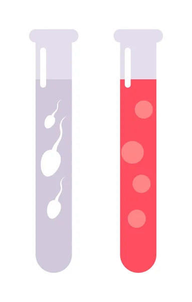Spermatozoa w kolbie wektor ilustracji. — Wektor stockowy