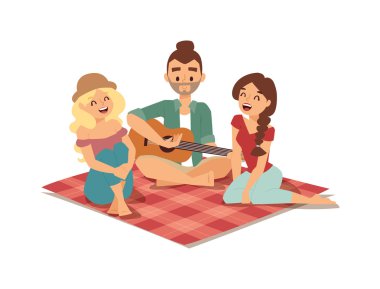 Guitar song vector illustration.