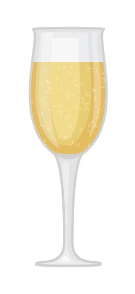 Glass of Champagne vector illustration. — Stock Vector