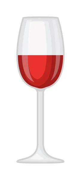 Glas av vin vektor illustration. — Stock vektor