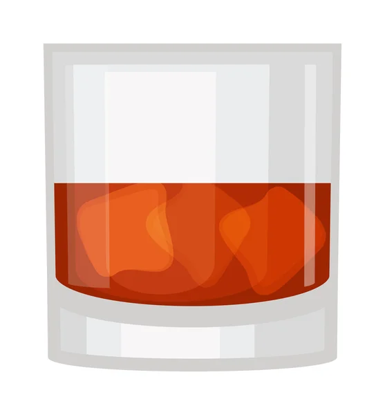 Whisky shot taza vector ilustración . — Vector de stock