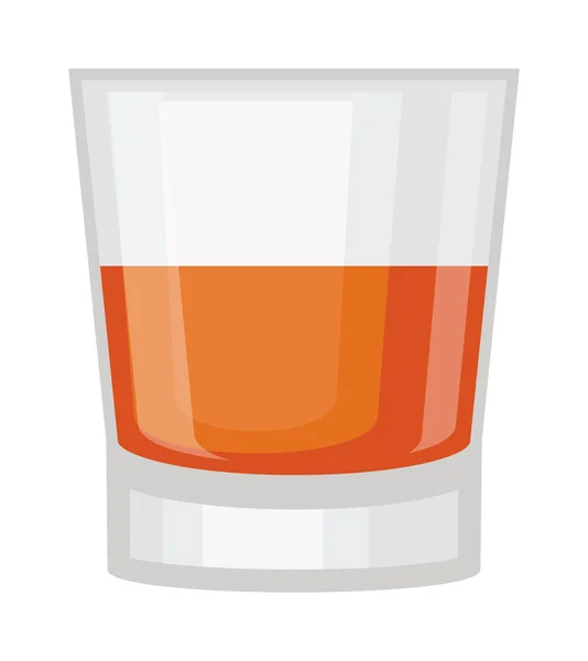 Whisky shot taza vector ilustración . — Vector de stock