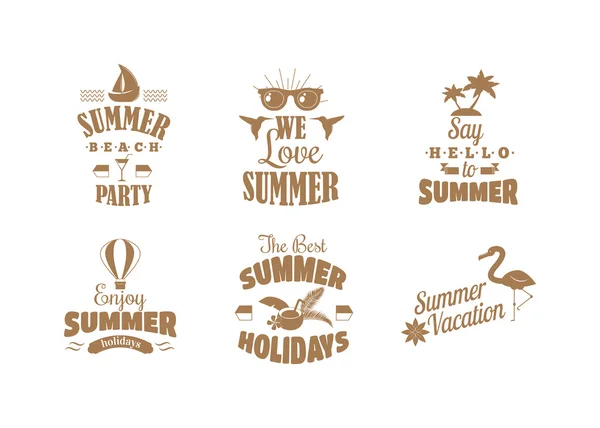 Sommer Logo Vektor Illustration — Stockvektor