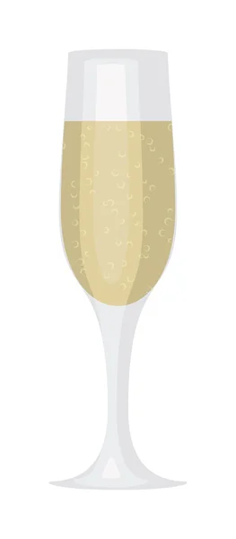 Glass of Champagne vector illustration. — Stock Vector